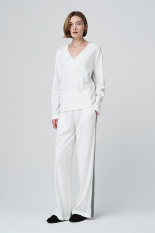Agnese blouse in soft Punto Milano jersay | Panna