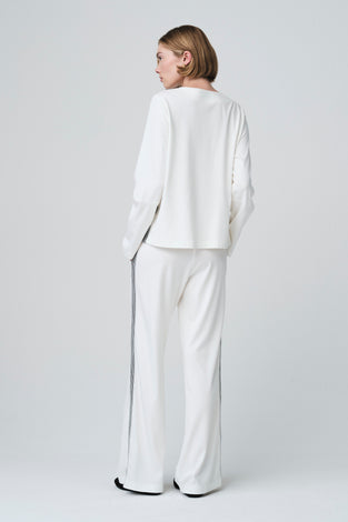 Agnese blouse in soft Punto Milano jersay | Panna