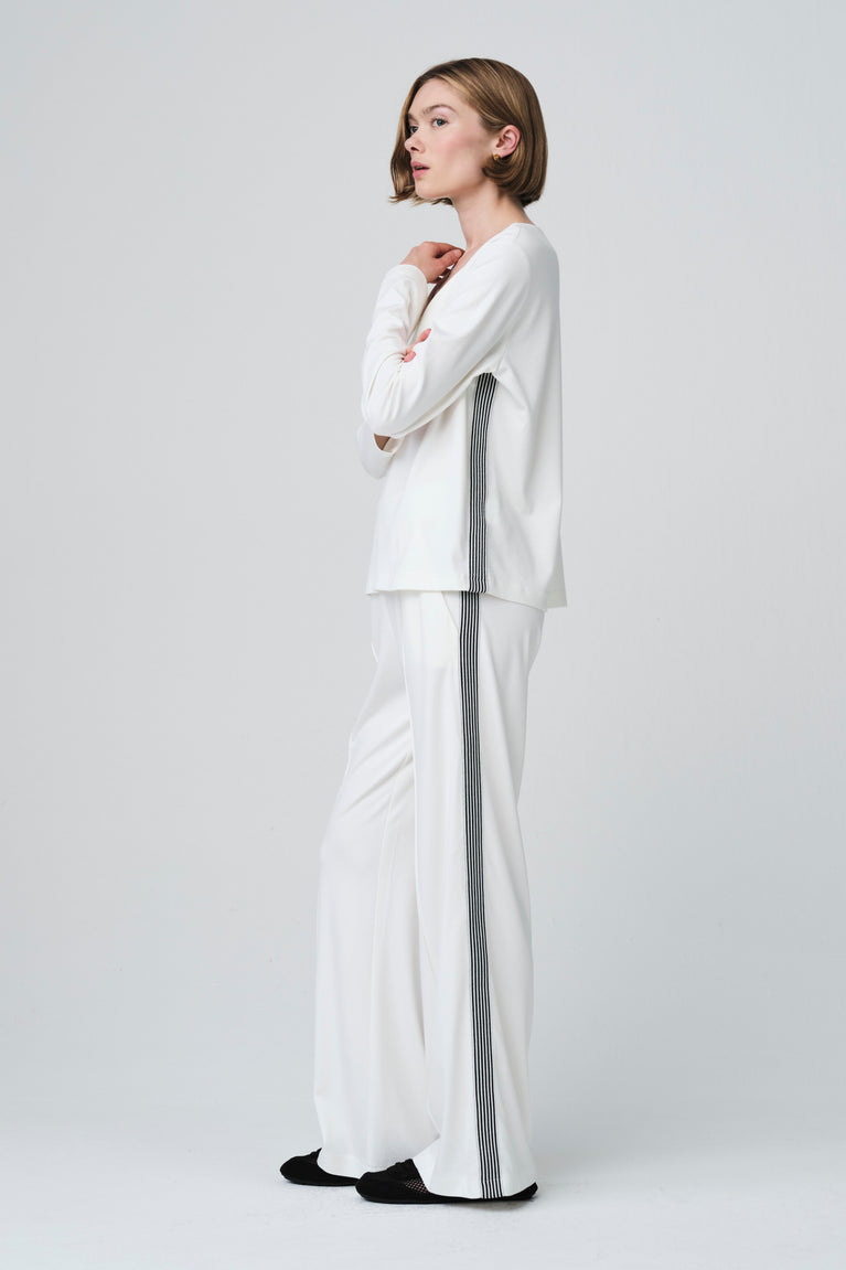 Agnese blouse in soft Punto Milano jersay | Panna