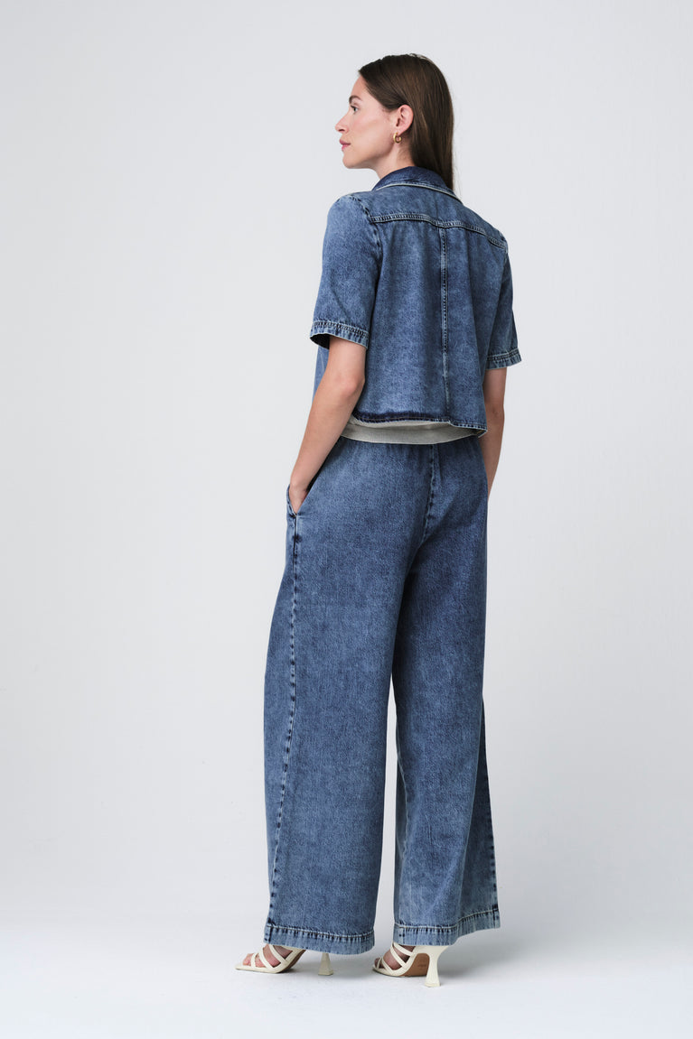 Cross hopcar denim shirt | Random Blue