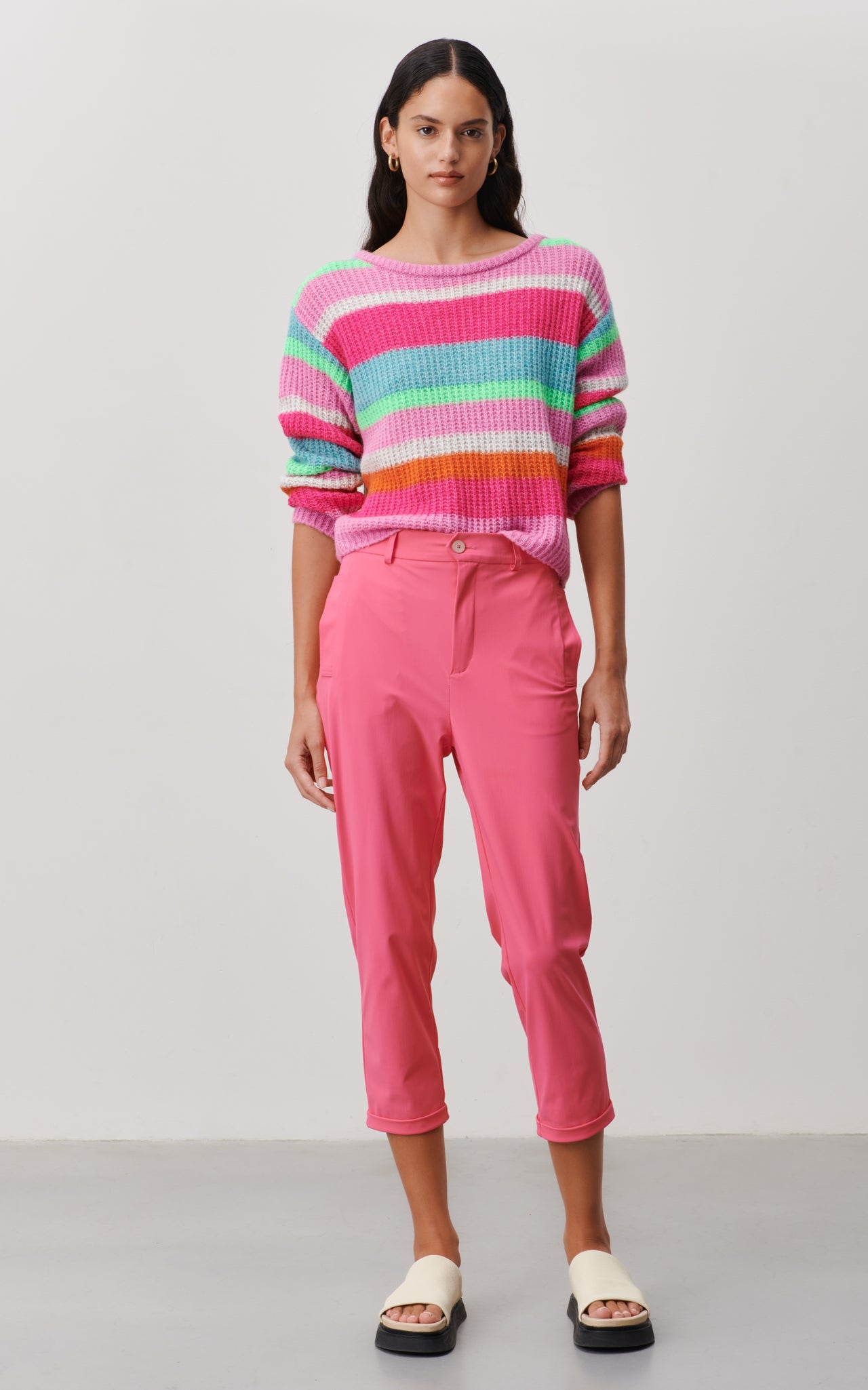 M205 seamless cotton pullover | Rosa