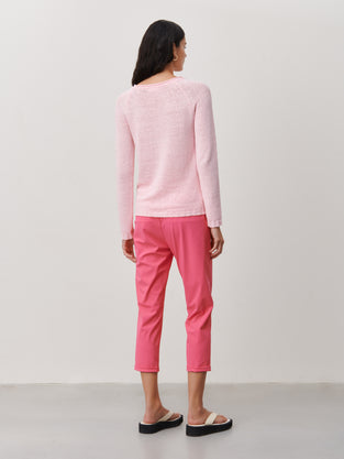 Wholegarment pullover | Pink