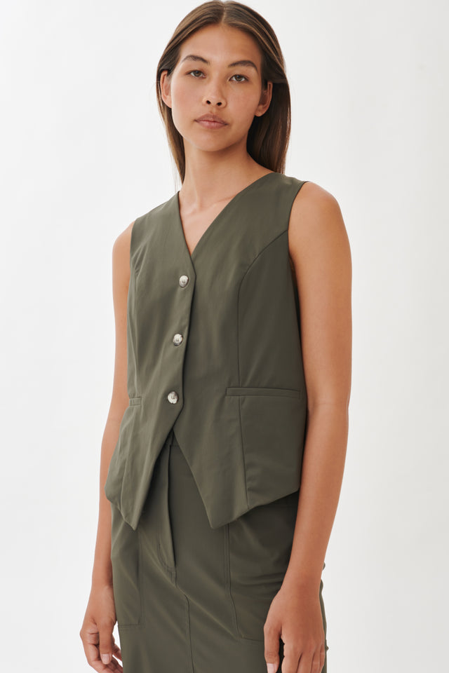 Lola Vest Technical Jersey | Army