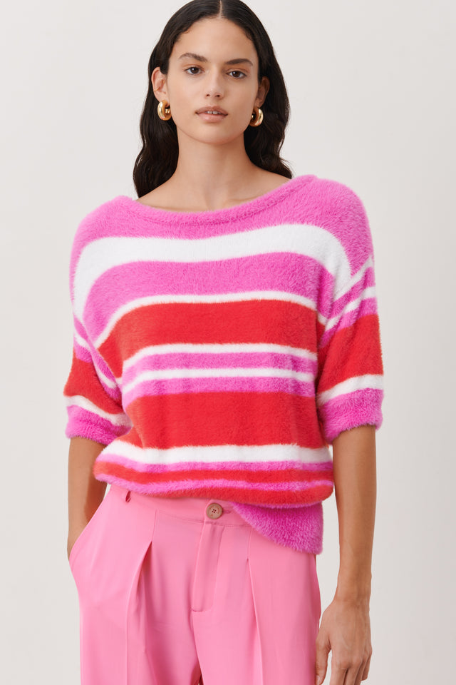 Favola PU top | Pink