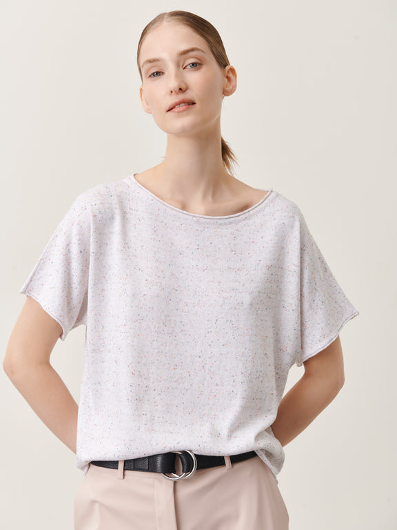 Clay PU top | White Melange