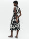 Anita flower print poplin dress | Black