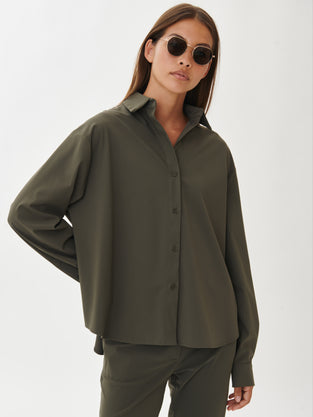 Avine Blouse Technical Jersey | Army