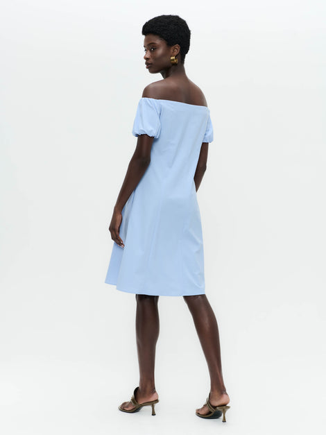 Goldie dress technical jersey | Mid Blue
