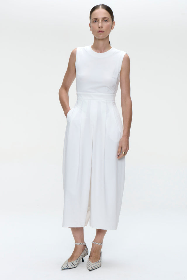 Jackie dress technical jersey | White