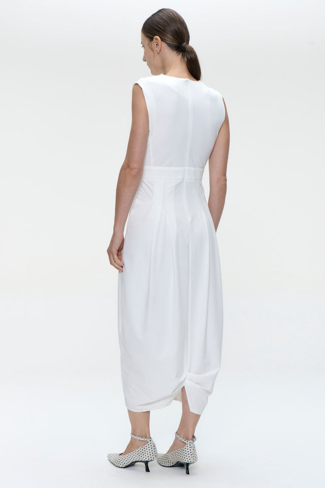 Jackie dress technical jersey | White