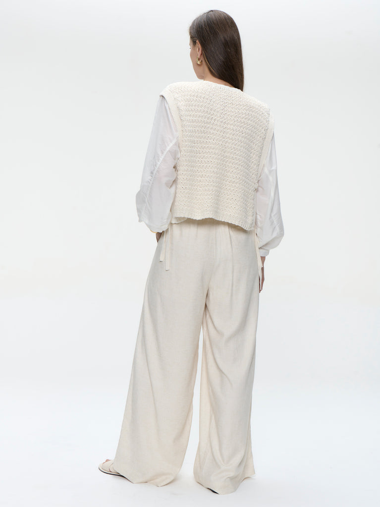 Open cotton Vest 2017 | Ecru
