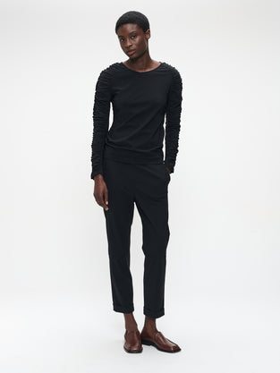 Timelia pants brush tech jersey | Black