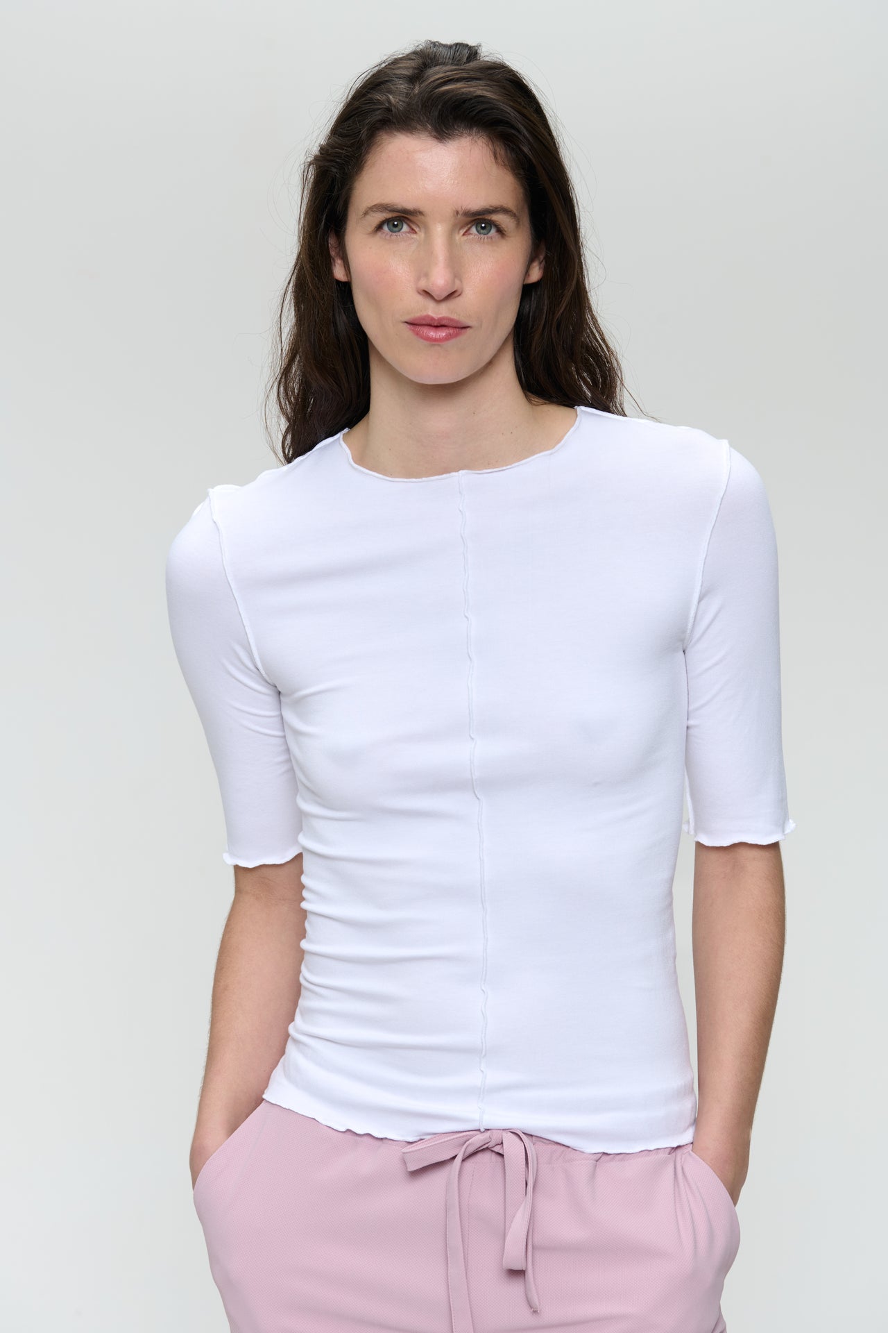 Jordan strech viscose top | White