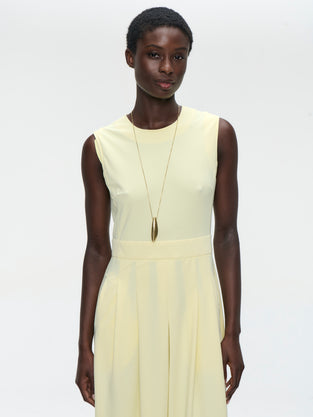 Jackie dress technical jersey | Yellow