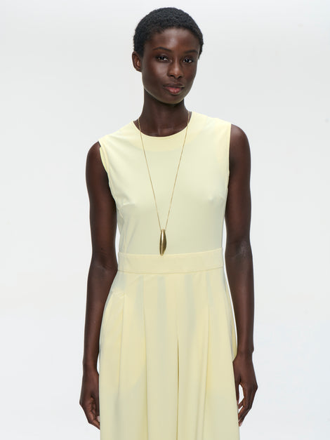 Jackie dress technical jersey | Yellow