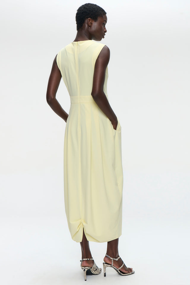 Jackie dress technical jersey | Yellow