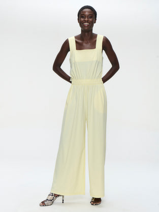 Mathilda jumpsuit technical jersey | Yellow