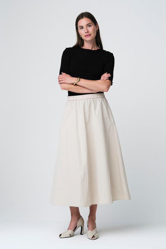 Jordan strech viscose top | Black