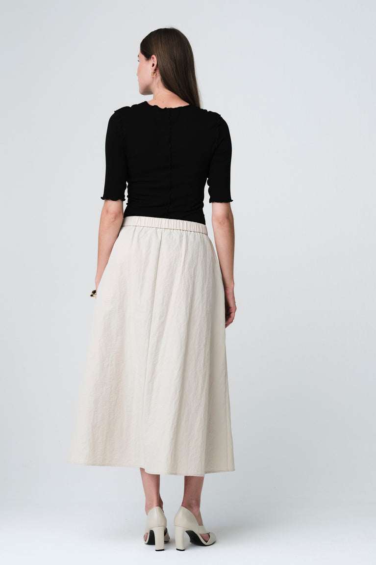 Jordan strech viscose top | Black