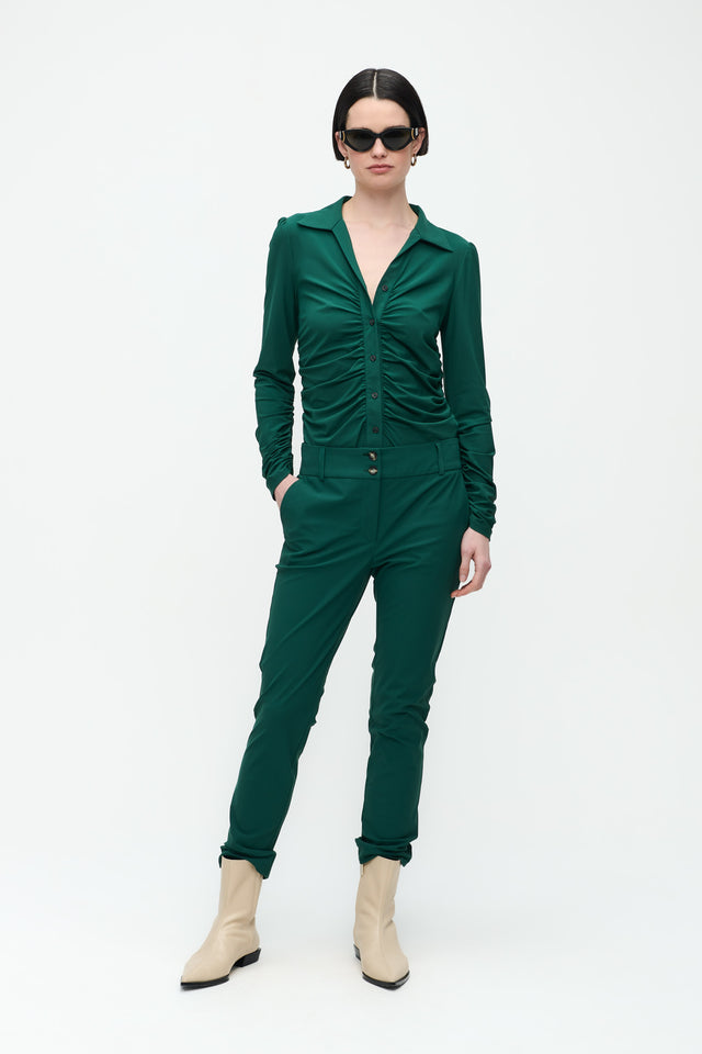 Luisa Blouse Technical Jersey | Green