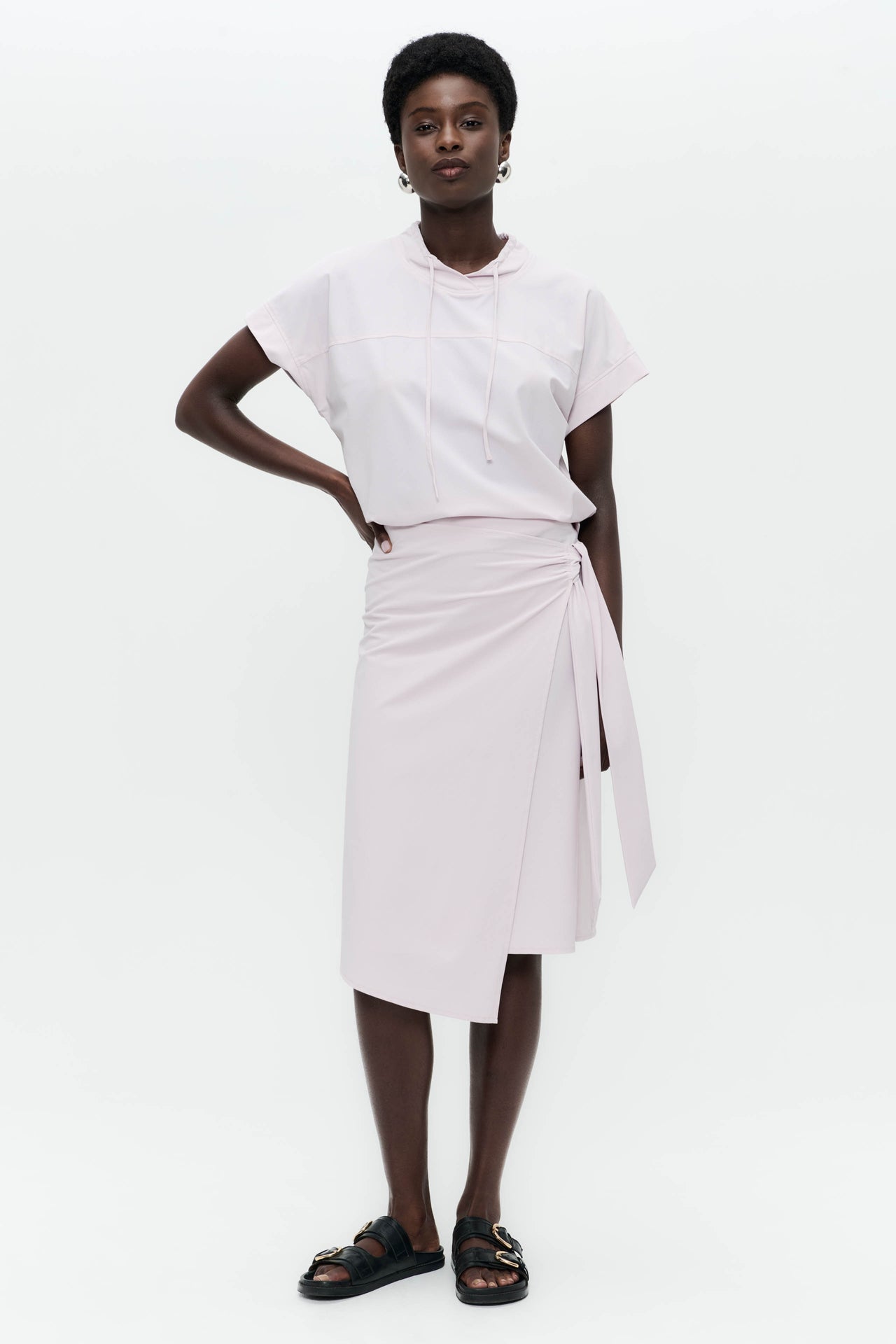Ilona skirt technical jersey | Light Pudra