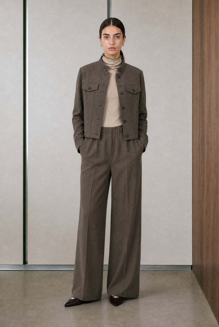Ophelia viscose blend short jacket | Melange