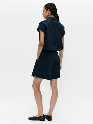 Renate poplin blouse | Blue