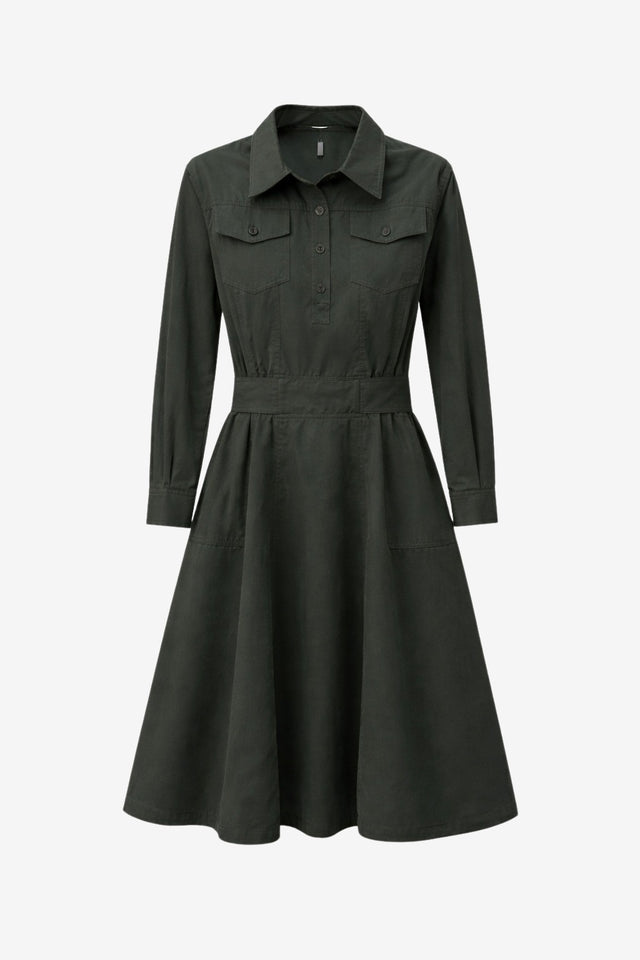 Amara polon shirt dress | Anthracite