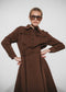 Amara polon shirt dress | Dark Brown