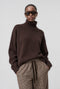 Cashmir wool polo pullover W1165 | Brown