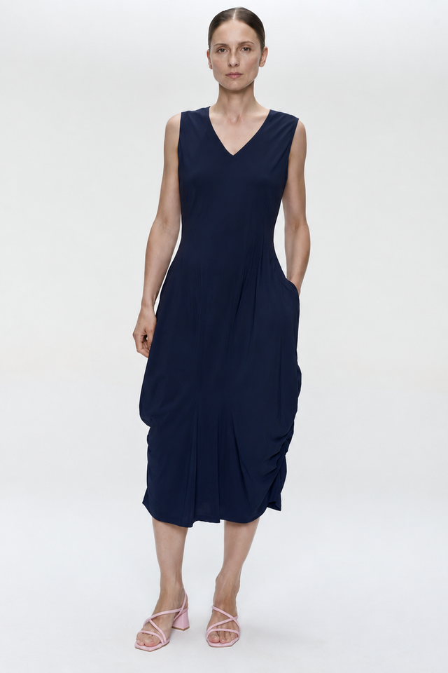 Ria WS strech technical jersey dress | Blue