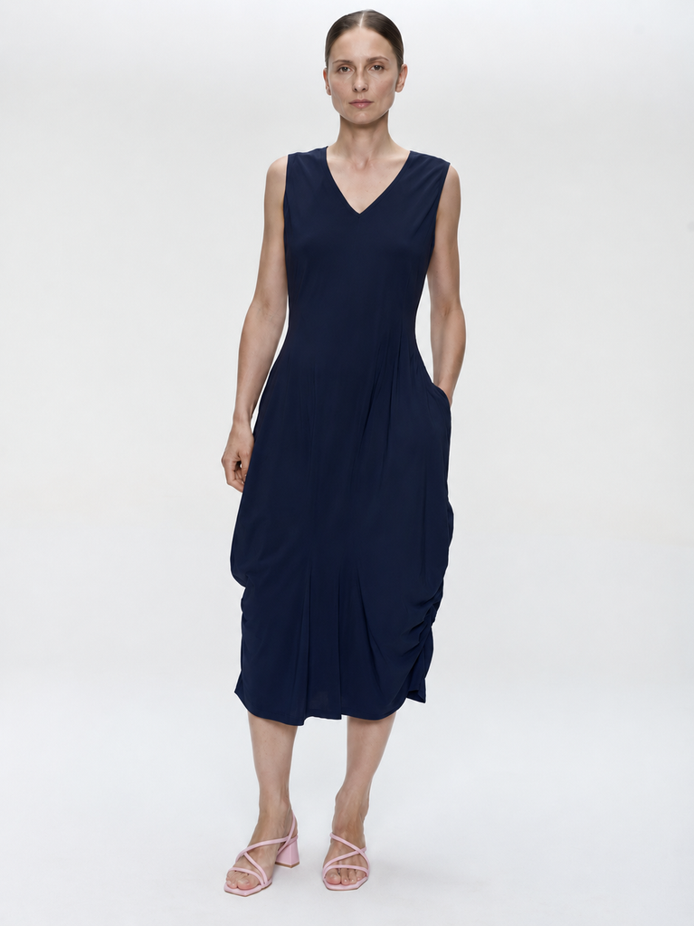 Ria WS strech technical jersey dress | Blue