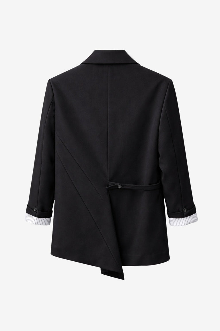Indira back details blazer | Black