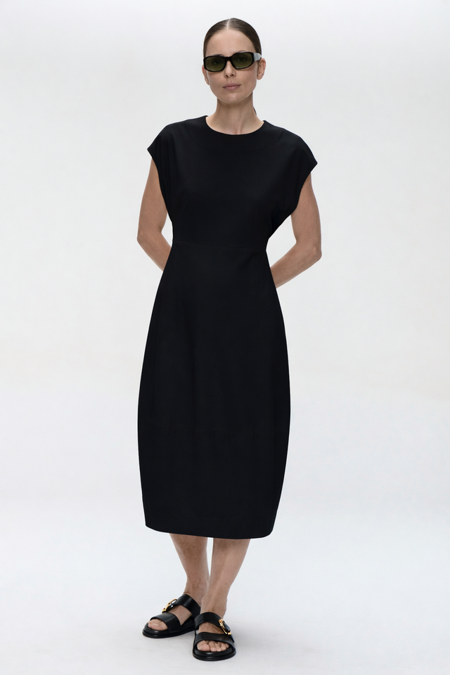 Melva dress technical jersey | Black