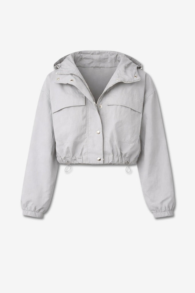 Asuka tafeta jacket | Light Grey