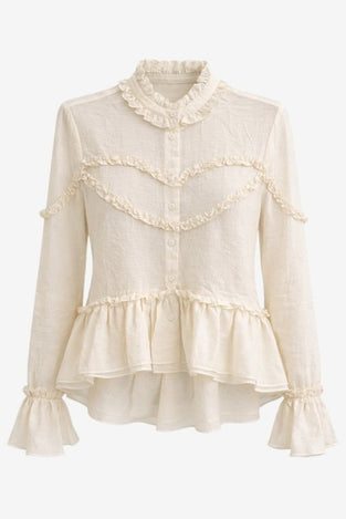 Netty bohemian style Blouse | Light Green
