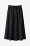 Poplin long skirt | Black
