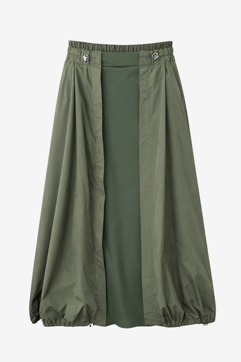 Allegra taffeta mix tech skirt | Army