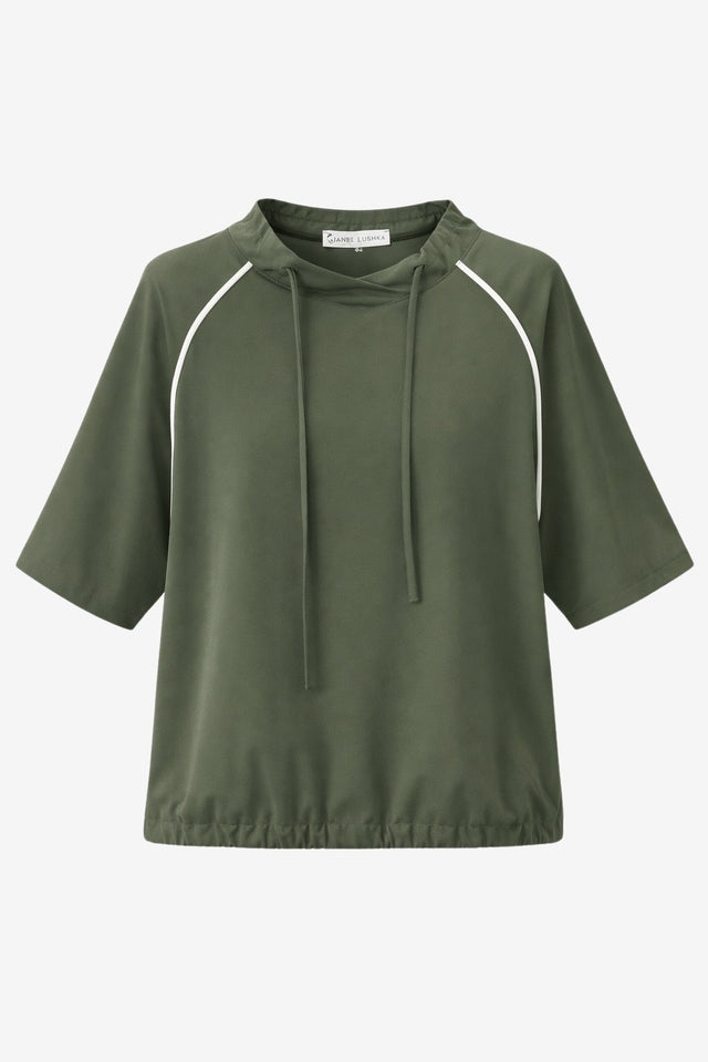 Gia P top technical jersey | Army