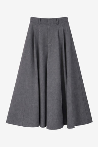 Coco pleated viscose pants | Grey
