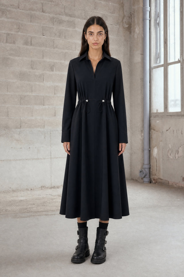 Delfina dress technical jersey | Black