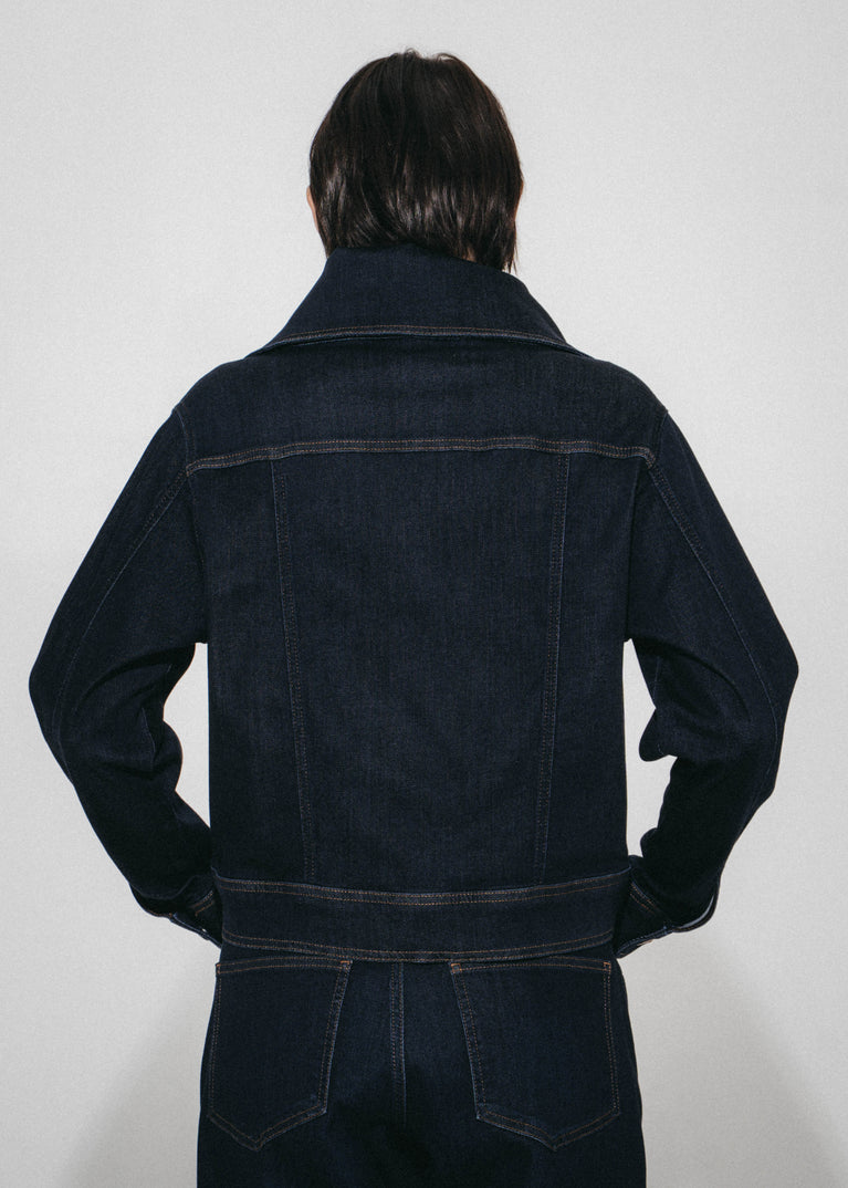 Dramak denim fancy jacket | Dark Blue