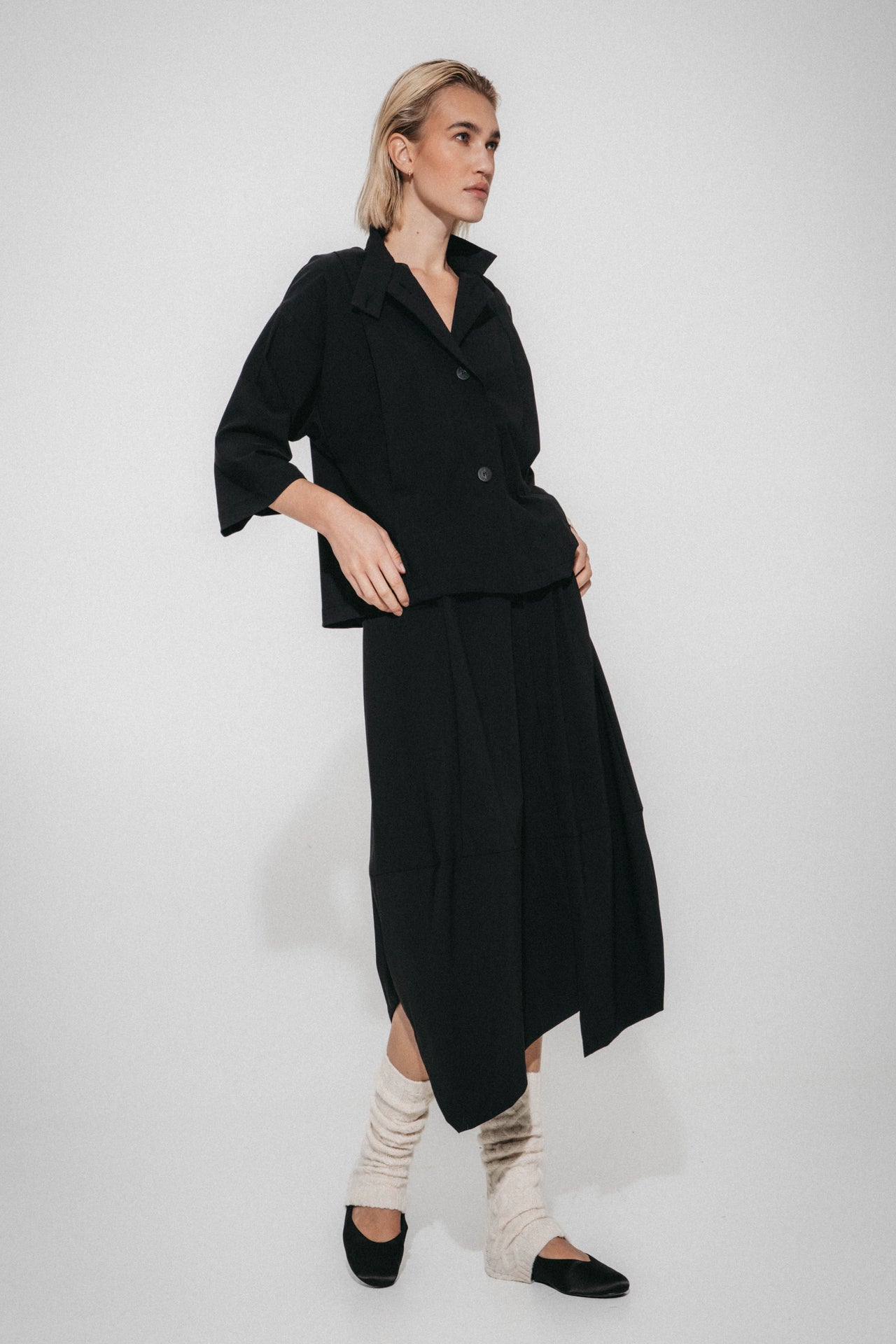 Fancy bengalina jacket | Black