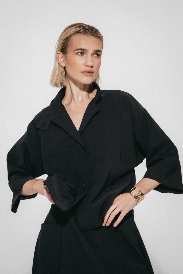 Fancy bengalina jacket | Black