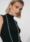 Gaby structure high neck top | Black
