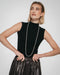 Gaby structure high neck top | Black