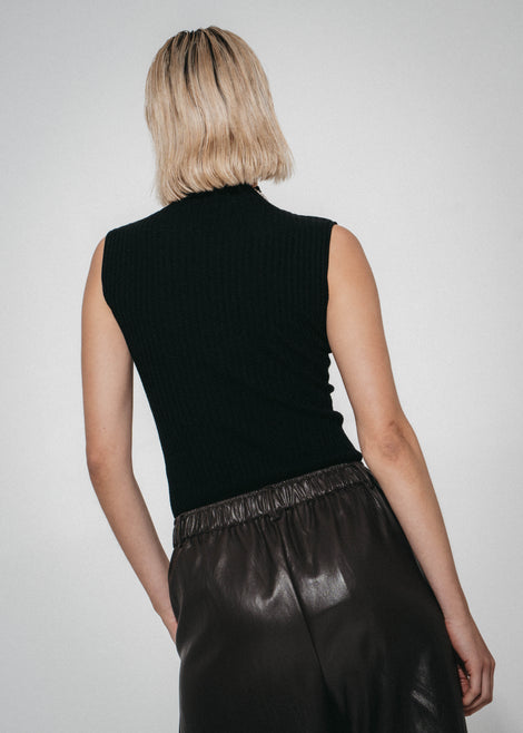Gaby structure high neck top | Black