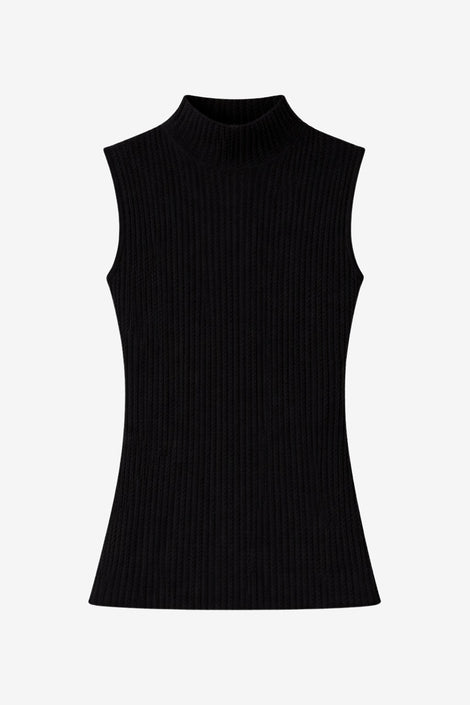 Gaby structure high neck top | Black