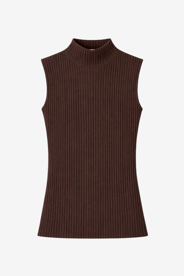 Gaby structure high neck top | Brown