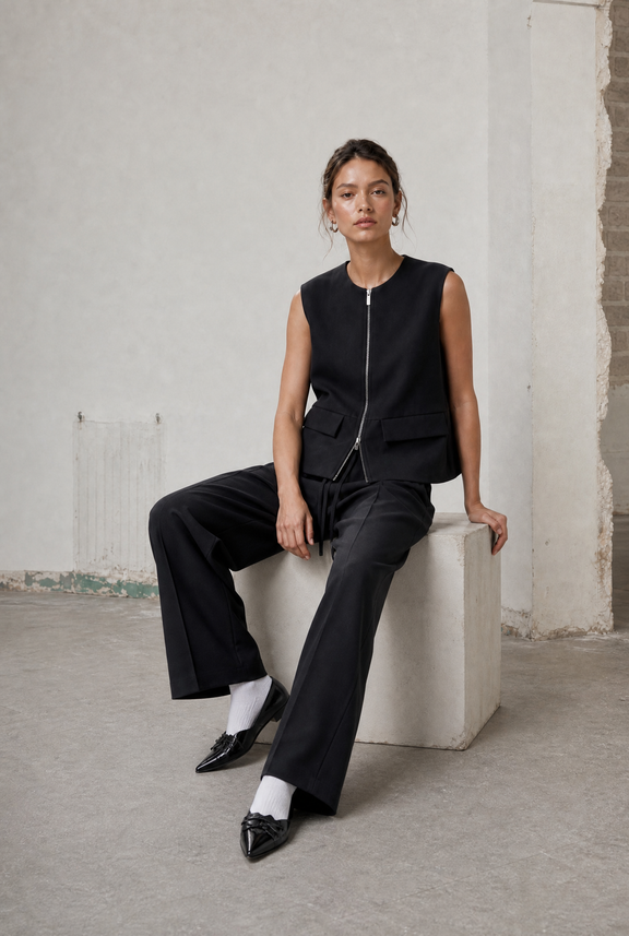 Giorgino vest technical jersey | Black